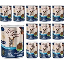 Yetişkin Köpek Balıklı ve Jöleli Konserve Yaş Mama 400 gr x 12 Adet