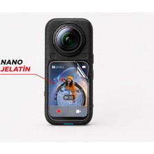 Rova INSTA360 X6 Aksiyon Kamera Uyumlu 3 Adet Şeffaf Ekran Koruyucu Nano Jelatin