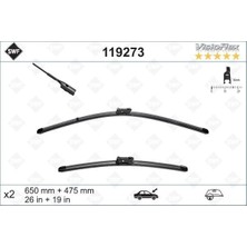 Valeo Gelalsat Swf Visioflex Flat Blade X2 650 475 mm Vw Passat 8-Passat 8 Variant-Passat 8 Sw 11/14