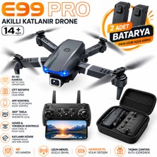 Tekora E99 Drone 4K Hd Kamera Çift Batarya Katlanabilir Kumandalı Drone