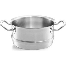 Gndz Home Fissler Orijinal Profesyonel Koleksiyon/paslanmaz Çelik Buhar Ünitesi (Çap 20 Cm) Tencere Seti, Indüksiyonlu Buharlı Pişirici Delikli - Indüksiyon