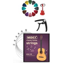 KGX-10C Klasik Gitar Teli Takımı Pena ve Kapo (Capo) Seti