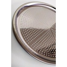 Paslanmaz Çelik Pizza Tepsisi,delikli Lahmacun ve Pizza Tavası,fırın Tepisisi (36 Cm)