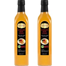 Zerdeçallı Elma Sirkesi 500 ml x 2 Adet Doğal Fermantasyon Içilebilir Katkısız Cam Şişe