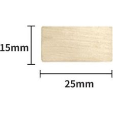 Mühürcüm Mühür Mumu Damga 15 mm Dikdörtgen Boş Pirinç Kafa + Ahşap Sap R5799X15