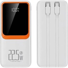 20000 Mah Power Bank Pd 20W ve USB 22.5W Quıck Fast Hızlı Şarj Dahili Type C ve Lightning Kablo
