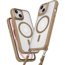 Uslucan Alışveriş Iphone 15 Kılıf Enka Magsafe Silikon Kılıf - Desert