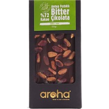 %72 Kakao Antep Fıstıklı Bitter Çikolata 100 G