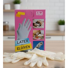 6'li Kutulu Latex Eldiven Hijyenik Esnek Çok Amaçlı Kullanım, Tek Ebat, 7430000722247, Şeffaf