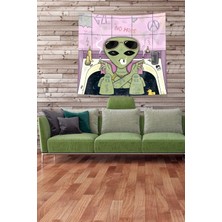 Gndz Home Pelangi Multirenk Küvetin Içindeki Uzaylı Leke Tutmaz Kadife Kumaş Duvar Örtüsü Duvar Halısı Tapestry KWLL352, 70 x 70