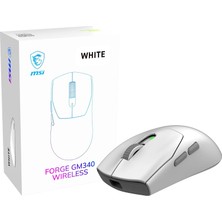 Gg Forge GM340 W Whıte Gamıng Mouse Max 12000 Dpı 57GR Kablosuz Optık Sensor Oyuncu Faresı