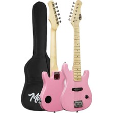 CEG-30PK 4-6 Yaş Çocuklar Için Amfili Full 1/4 30 Inç Elektro Gitar Seti Pembe