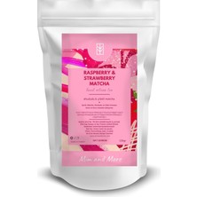 Raspberry & Strawberry Matcha - Ahududulu ve Çilek Aromalı Matcha, 100 gr