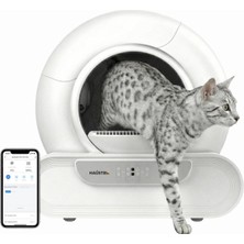 MSP08 Akıllı Otomatik Kedi Tuvaleti, Uzaktan Kontrol, 65LT Hazne, 9lt Çöp Haznesi-Iyonizer Köt