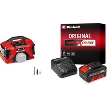 Pressıto 18/21 - Solo, Akülü Kompresör + Einhell 18V 4,0 Ah Pxc Starter Kit, Akü & Şarj Cihazı