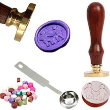 Mektup Damga Mühürü Ikizler Burcu + 30 Mühür Mumu + Eritme Kaşığı