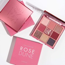 Rose Dune 9 Yüksek Pigmentli Tonlu Göz Farı Paleti Çok Yönlü Göz Farı Paleti Pembe ve Ebegü