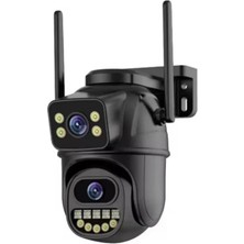CMR64 Kablosuz Güvenlik Ip Kamera 4K 8mp Hd Çift Lens Hareket Algılayıcı Akıllı Sensörlü G�