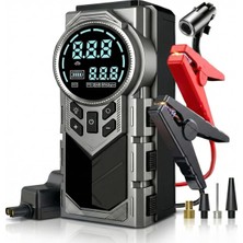 Akü Takviyeli Lastik Şişirme Hava Kompresörü, 150 Psı Güçlü Hava Basıncı, 8000 Mah Uzun Ş