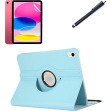 Gndz Home Undeplus iPad 5. Nesil 6. Nesil/air 1 Air 2 9.7" ile Uyumlu Kılıf Dönen Tablet Kilifi Ekran Koruyucu+Kalem