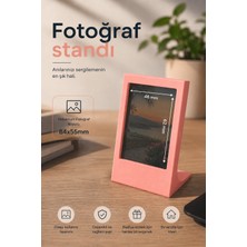 Tulpar Mekanik Masaüstü Instax Uyumlu Fotoğraf Standı Dekoratif Sevgili Çift Çerçevesi Toz Pembe