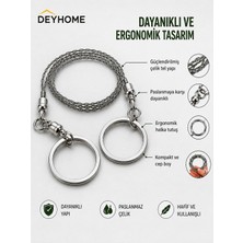 Taşınabilir Tel Testere, Çelik, Katlanabilir, Kamp ve Survival Için Cep Boy Zincir Testere