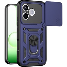 Gpack Honor 600 Lite Kılıf Sürgülü Vega Pars Yüzüklü Standlı Darbe Korumalı Lacivert