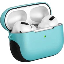 Gndz Home Zore Apple ile Uyumlu Airpods Pro Kılıf Shockproof Silikon Turkuaz