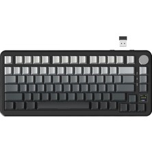 Gndz Home Attack Shark X85PRO 75% Kablosuz Mekanik Klavye – Tft Ekran, Gasket Yapı, Rgb Işıklandırma, Hot-Swap, 4000MAH Pil, Bt/2.4g/usb-C Üçlü Bağlantı, Qmk Desteği – Moonlit