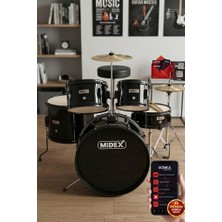 CD500X-BK Akustik Çocuk Baterisi Davulu Seti 5-18 Yaş Için Full Set