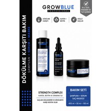 Growblue Erkek Saç Dökülme Karşıtı 3’lü Set | Şampuan + Serum + Maske