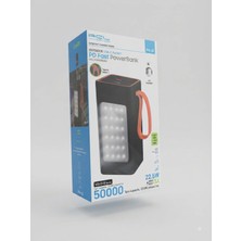 Acl Aura Akse Series 50000 Mah 22.5W Pd Fast Outdoor Kamp Lambalı ve Turuncu Askılı Dijital Göstergeli Powerbank