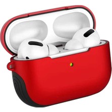 Gndz Home Zore Apple ile Uyumlu Airpods Pro Kılıf Shockproof Silikon Kırmızı
