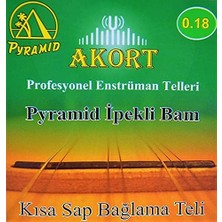 Akort Pramid Kısa Sap Bağlama-Saz Teli 0.18 + Tezene Hediye