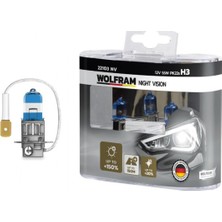 Wolfram Gelalsat Ampul 12V H3 55 PK22S Night Vision 150 Fazla 20 Beyaz Işik