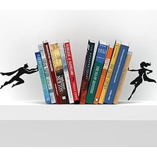 Gndz Home Artori Design Kitap Tutmak Için Kitap Desteği, Sağlam, Gizli Metal Kitap Desteği, Raflar, Kitap Desteği, Kitap Tutucu, Kitap Tutucu, Ev Için, Dekoratif Hediye (Supergal+Kitap ve Kahraman)