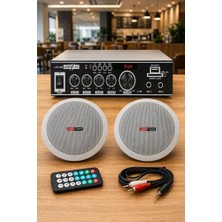 Gndz Home Lastvoice Ekonomi Ceiling Paket-2 Anfi ve Tavan Hoparlörü Seti