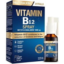 Vitamin B12 Sprey 1000 Μg Metilkobalamin, Yüksek Emilim, Vegan Uyumlu, Ağız Yoluyla Takviye Edic