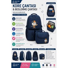 Trendol Fashion Life Kore Çantası ve Beslenme Çantası Seti Pembe Kız Çocuk Okul Çantası Labubu Desenli Sırt Çantası