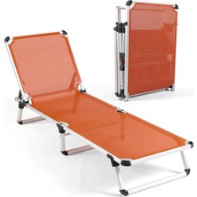 Alüminyum Katlanır ve Taşınır Şezlong Orange