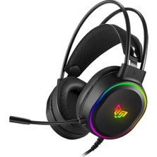 Gndz Home Blueforce Hopper Gaming Kulaklık Rgb, 7.1 Surround USB Oyuncu Kulaklığı, Mikrofonlu, Kablolu Pc Headset, Siyah