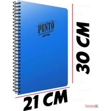 Punto A4 80 Yaprak Çizgili Pp Kapak Spiralli Defter (6534)