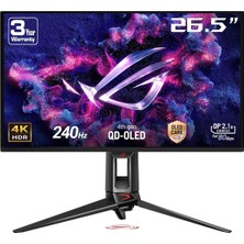 Rog Swıft PG27UCDM Gamıng 4K Qd-Oled Gsync Uyumlu Hdr 400 3840X2160 0.03MS 240Hz 450CD Dp HDMI USB V