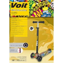 Işıklı Tekerlekli Scooter 5 Yaş Üzeri, Zil ve Grafiti Tasarım