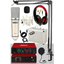 Gndz Home Midex Cx1 Mikrofon + GLX-500 Pro Ses Kartı + Rs-30 Stereo Kulaklık Kayıt Ekipmanı