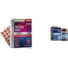 Iron Max 30 Tablet – Demir, C Vitamini, Folik Asit ve B12 Vitamini Içeren Takviye + Nutraxin Mag