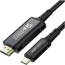 Gndz Home Acefast Usb-C To HDMI 4K Hdr Destekli 1.8 Metre Video Aktarım Kablosu - C1-10