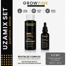 Growpink Hızlı Saç Uzatıcı Uzamix Şampuan ve Serum Seti - Dökülme Karşıtı Güçlendirici