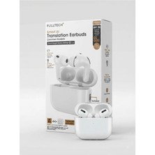Fulltech Aura Akse Smart Aı Translation Earbuds - Yapay Zeka Destekli Çevirmen Kulaklık (55 Dil, Bt 6.0, Anc, Kalp Atış Hızı Ölçümü)