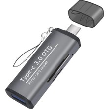 Type-C To USB 3.0 Tf Sd Kart Okuyucu USB Type-C Otg Adaptör Çevirici